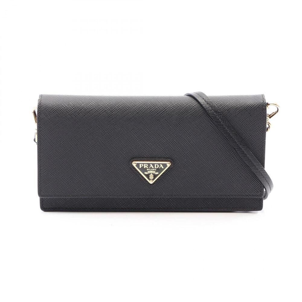 Prada PRADA SAFFIANO Triangle Logo Shoulder Bag Handbag Saffiano Leather Wome...